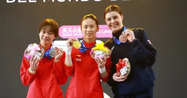 跳水世界杯中国5金到手 陈芋汐全红婵包揽前二
